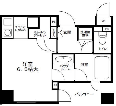 クオリア広尾707の間取り