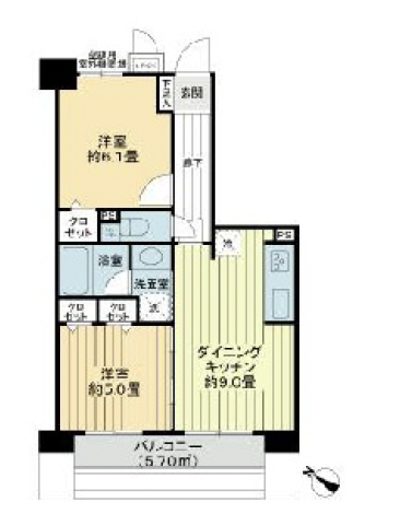 ライオンズマンション世田谷若林603の間取り