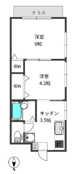 シャルム野沢105の間取り