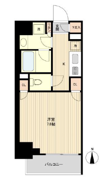 ザ・パーククロス広尾802の間取り