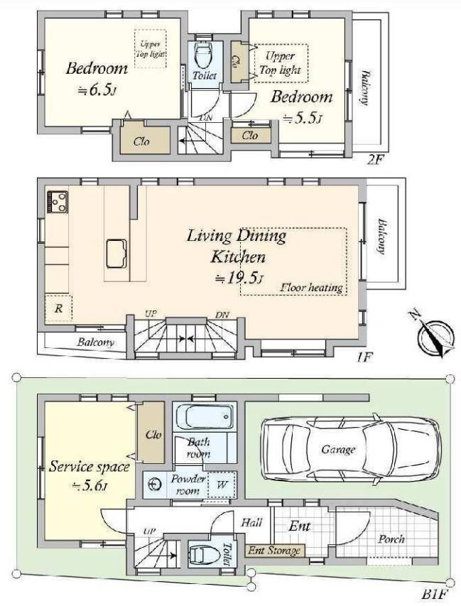 上目黒5丁目戸建の間取り