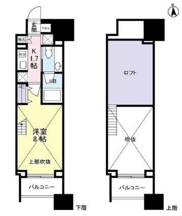 パークフラッツ中目黒802の間取り