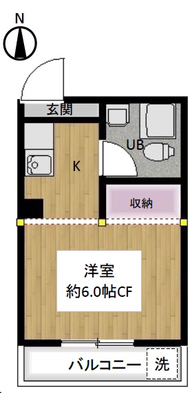 パラスト駒場504の間取り