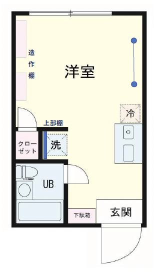 ヴィラ下北沢C棟102の間取り