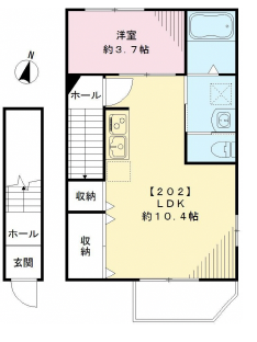 ブランハイツ大橋202の間取り