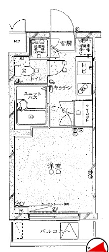 ルーブル駒沢大学401の間取り