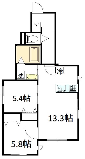 Castrum中目黒＋K（カスタム中目黒＋K）101の間取り