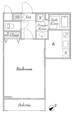 ミリアレジデンス桜新町105の間取り