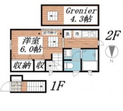 クラリス北沢0201の間取り