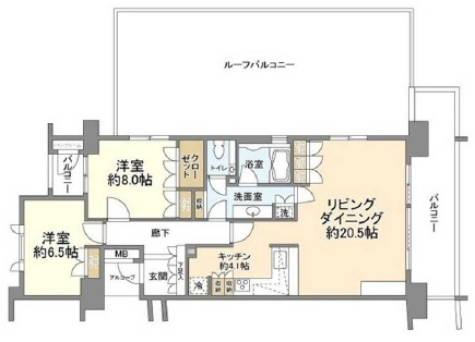 深沢ハウス K棟1405の間取り