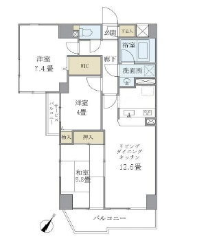 KDXレジデンス二子玉川201の間取り