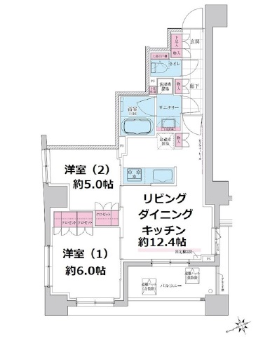 ステラメゾン三軒茶屋1202の間取り