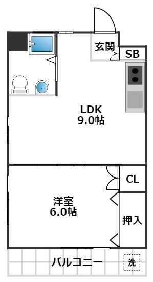 マンションキリイ107の間取り