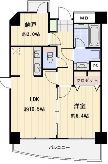 パークテラス恵比寿1201の間取り