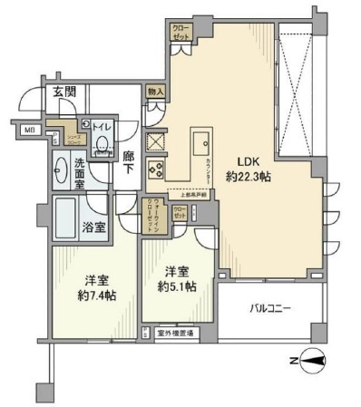 代沢パークハウス305の間取り