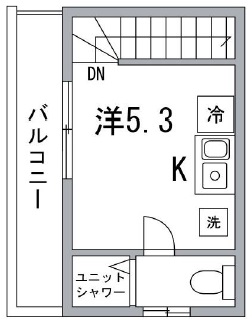 エアー中目黒203の間取り