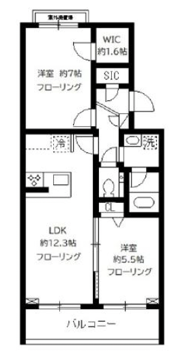 フォレストパーク田向206の間取り