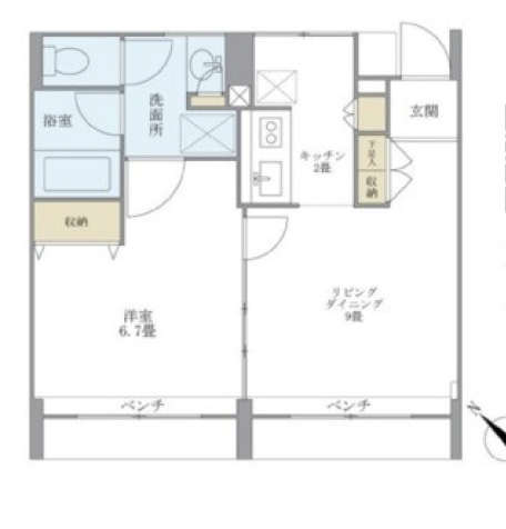 KDXレジデンス自由が丘506の間取り