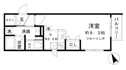 リラ下北沢203の間取り