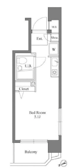 ジェイパーク祐天寺弐番館0603の間取り