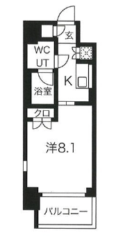 スパシエソリデ三軒茶屋604の間取り