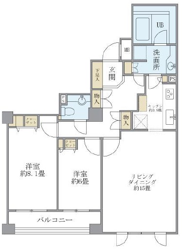 アパートメンツ東山205の間取り