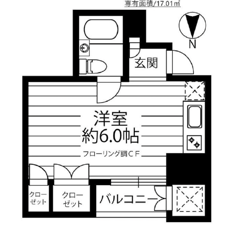 MJハイツ401の間取り