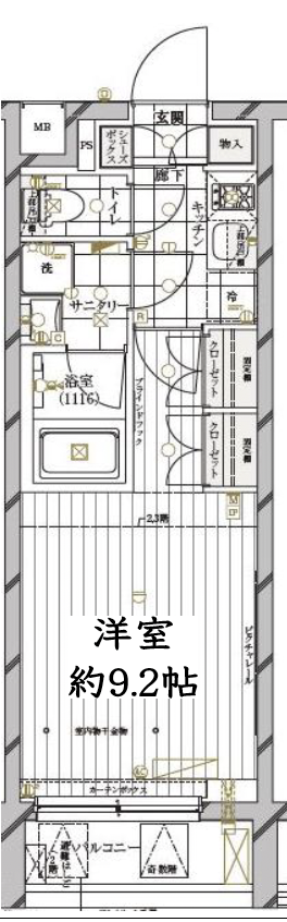 REGALIZ三軒茶屋（レガリス三軒茶屋）206の間取り