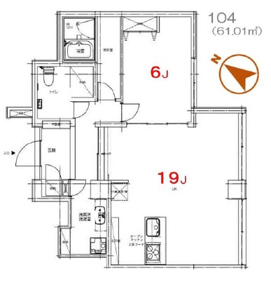 リフィオ目黒104の間取り