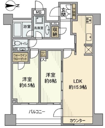 グレンパーク駒場イースト505の間取り