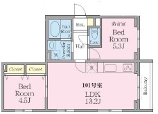 レジデンシア・セレーナ太子堂101の間取り