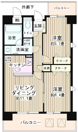 ザ・ホームズ青葉台403の間取り