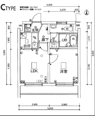 菱和パレス上目黒405の間取り