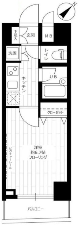 ステージファースト三軒茶屋Ⅱ903の間取り