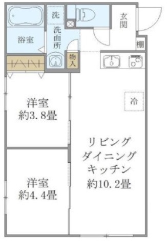 プラティーク世田谷204の間取り