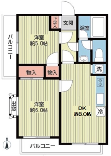 セザール自由が丘202の間取り