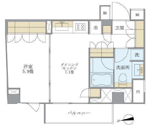 J.リヴェール学芸大学207の間取り