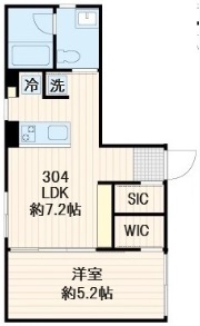 LUMIEC un Sakurashinmachi North（ルミーク アン サクラシンマチ ノース）304の間取り