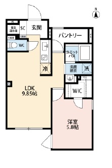 UCM SHIMOKITAZAWA （ユーシーエム シモキタザワ）401の間取り