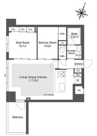 スタイリオ目黒大橋HILLSIDE103の間取り