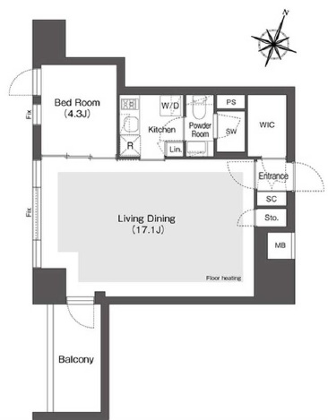 スタイリオ目黒大橋HILLSIDE002の間取り