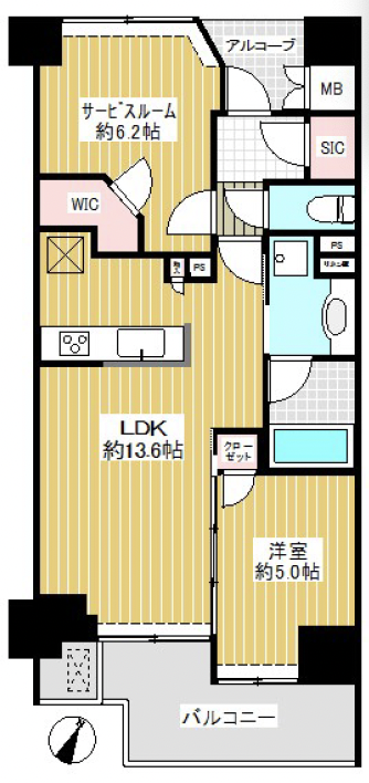 ジオ目黒403の間取り