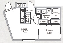 Laviere GAKUGEIDAIGAKU（ラヴィエール学芸大学）302の間取り