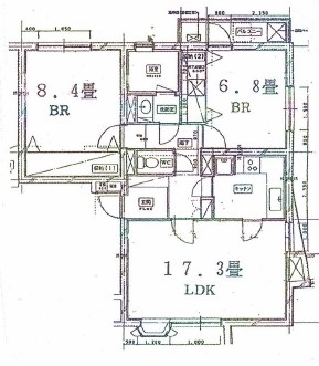 コルティーレ三宿305の間取り