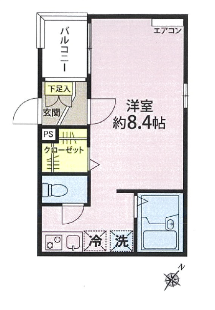 ガーデンコート三宿103の間取り
