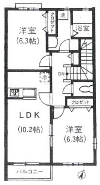 K’sフラット(ケーズフラット)202の間取り