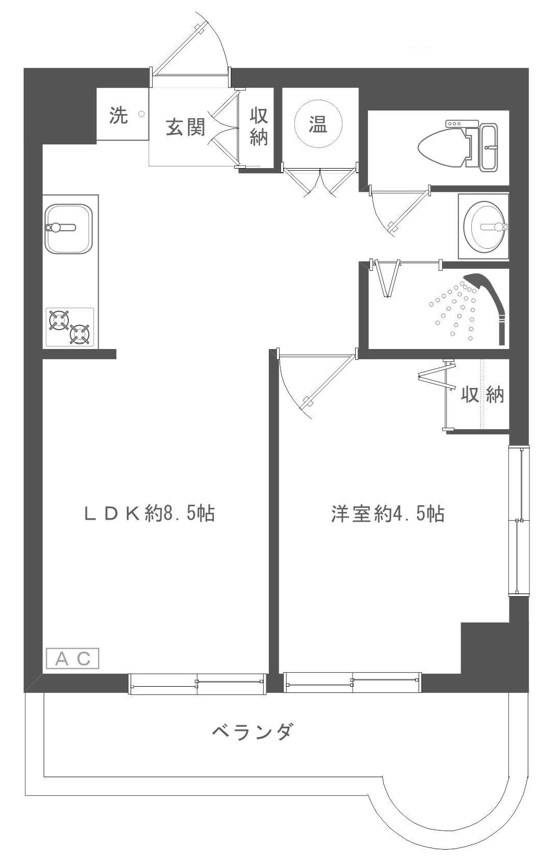 ニシムラアートプラザ401の間取り