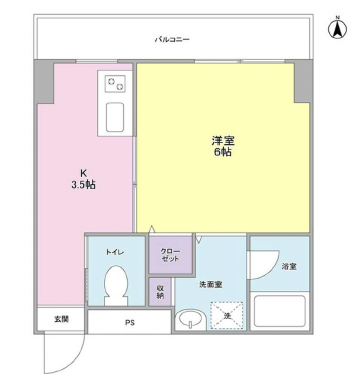 代沢ハウス406の間取り