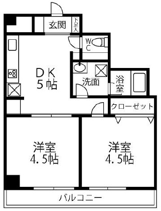 ティンバー小林202の間取り