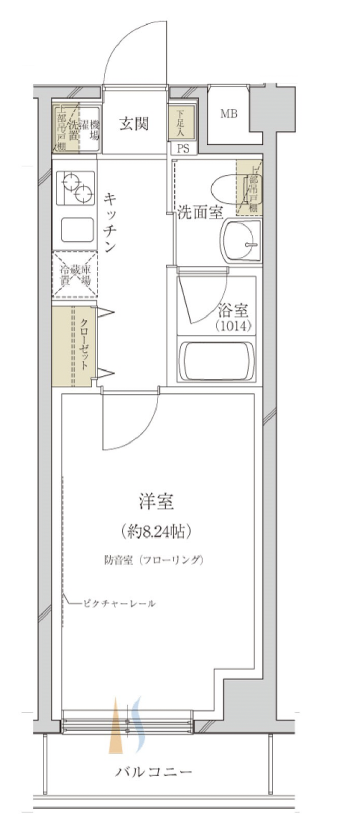 サウンドプルーフ中目黒102の間取り